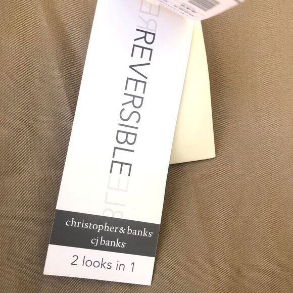 NWT! Christopher & Banks Size L Reversible Hooded Zip Front Vest - Picture 9 of 16